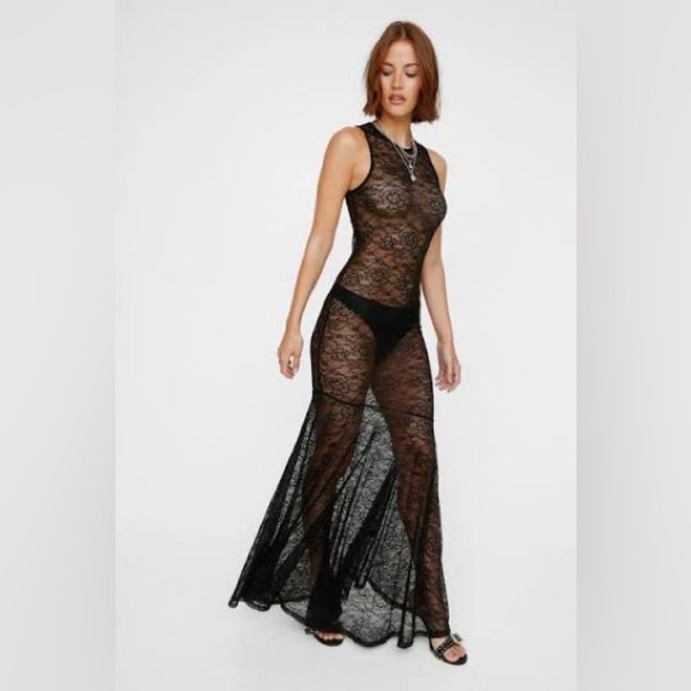 Nasty Gal Black Lace Dress